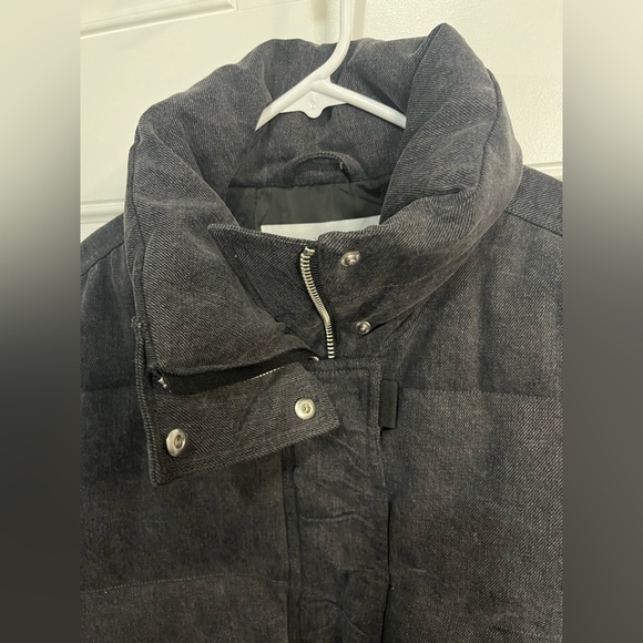 AGOLDE Relaxed 
Nova Denim Puffer In Marbled Blk (washed BIk) Puffer Jacket XS - Picture 7 of 16